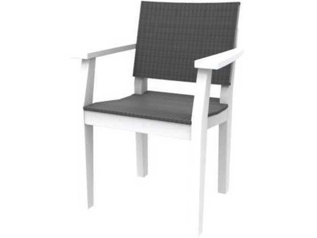 Seaside Casual Mad Recycled Plastic Wicker Outdoor Dining Arm Chair