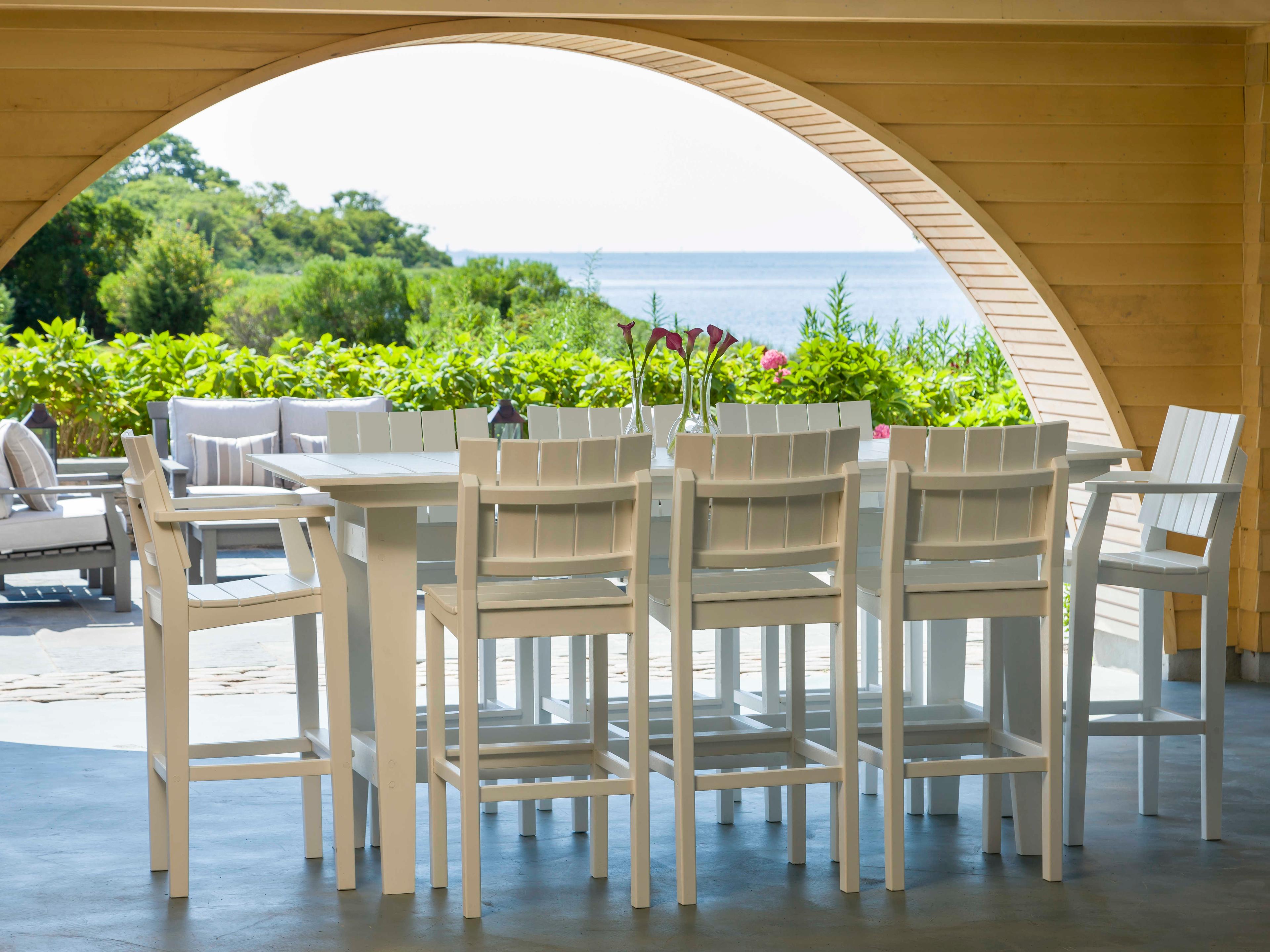 Seaside Casual Mad Recycled Plastic Outdoor Bar Stool