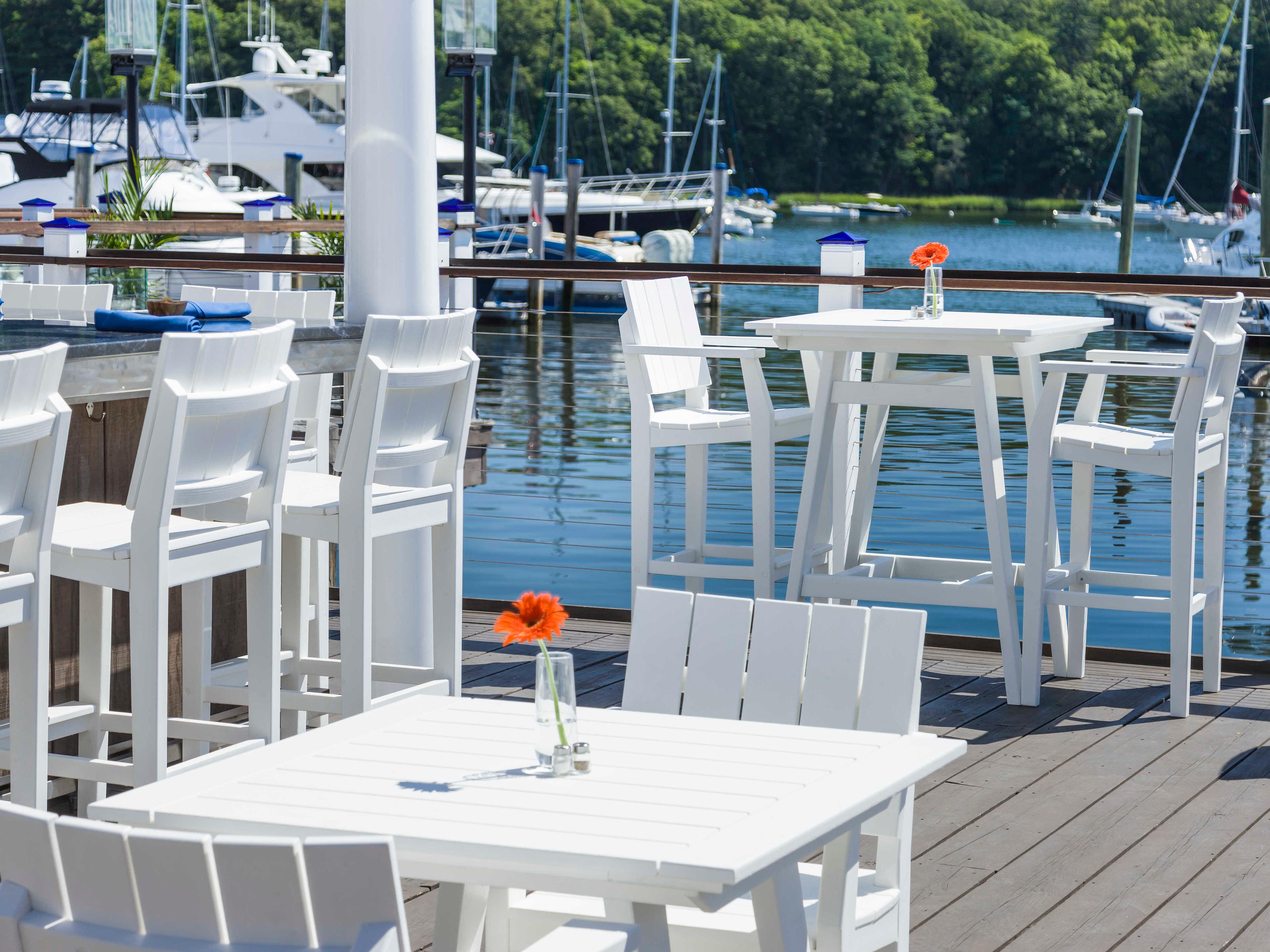 Seaside Casual Mad Recycled Plastic Outdoor Bar Stool