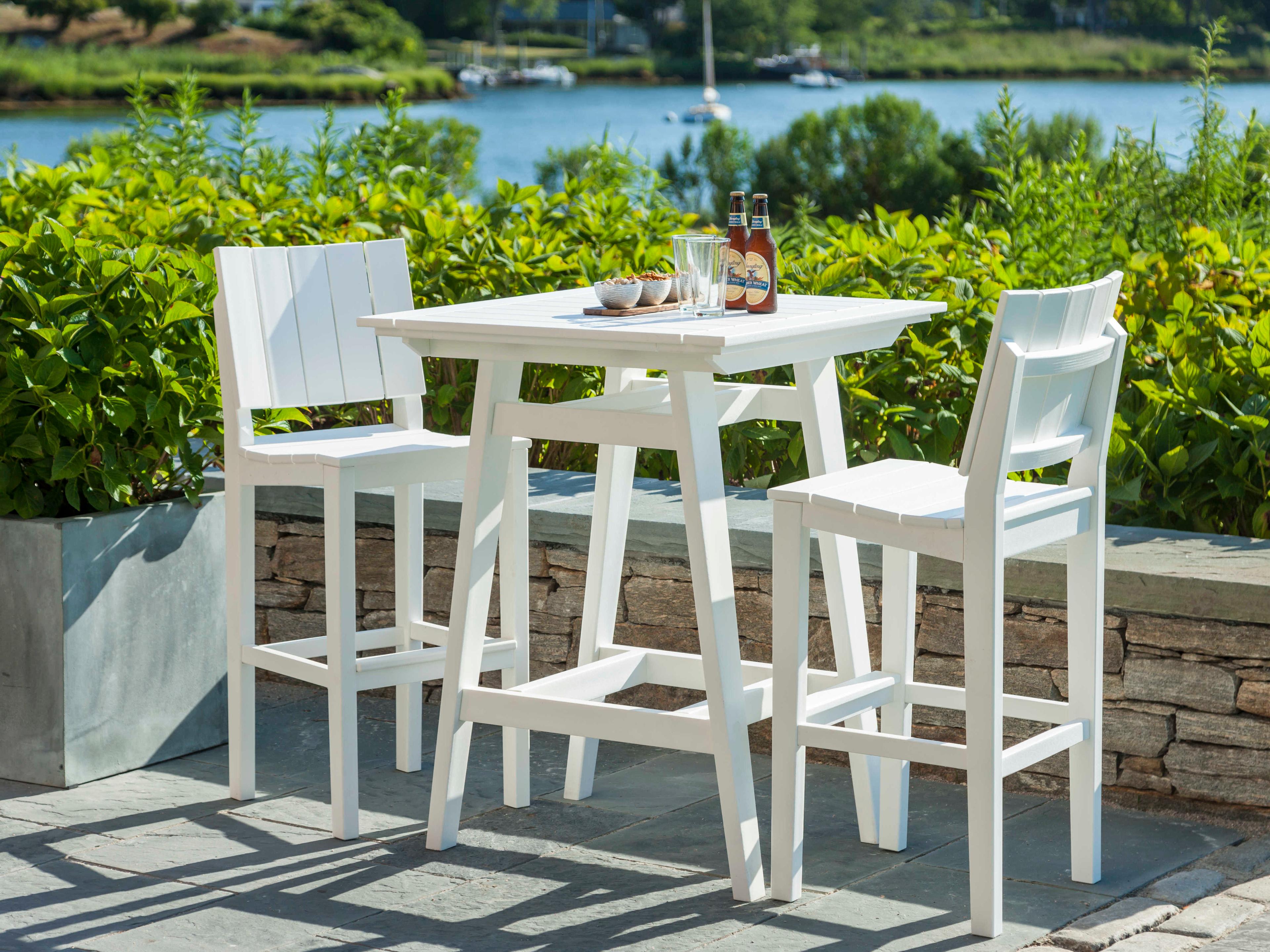 Seaside Casual Mad Recycled Plastic Patio Bar Stool