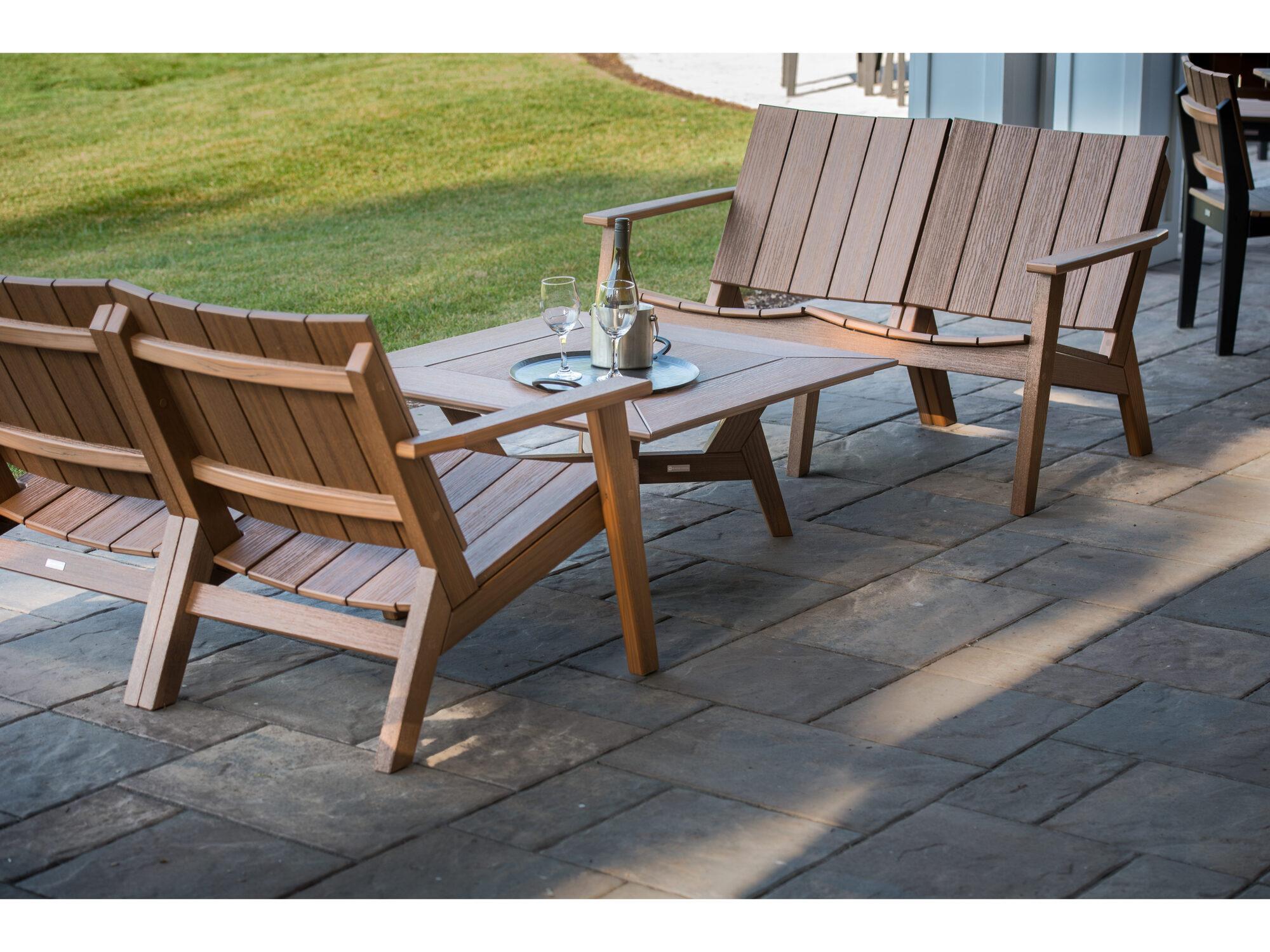 Seaside Casual The Mad Collection Wood Loveseat