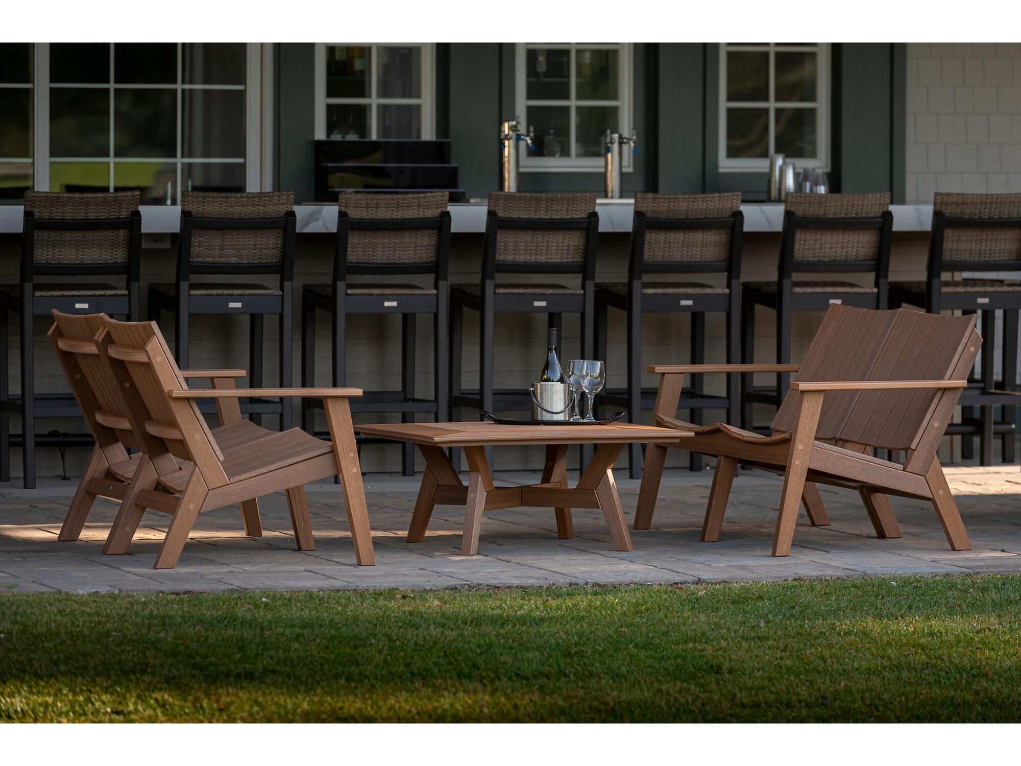 Seaside Casual The Mad Collection Wood Loveseat