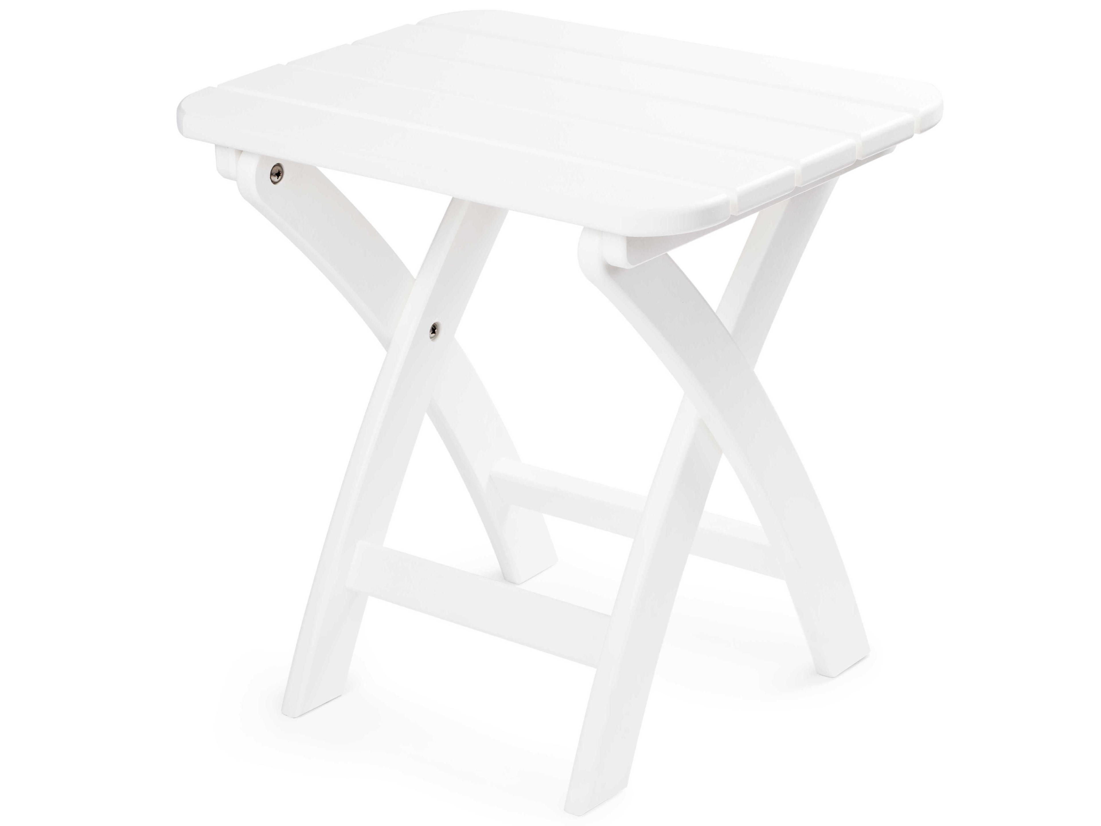 Seaside Casual Coastline Recycled Plastic Harbor View Rectangular Folding Outdoor End Table