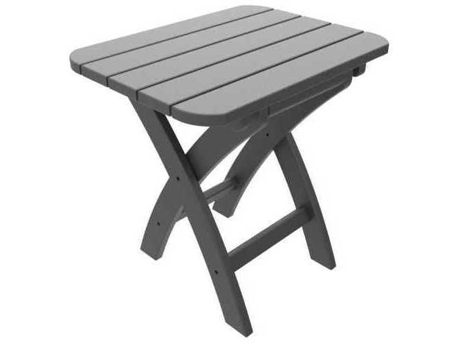 Seaside Casual Coastline Recycled Plastic Harbor View Rectangular Folding Outdoor End Table