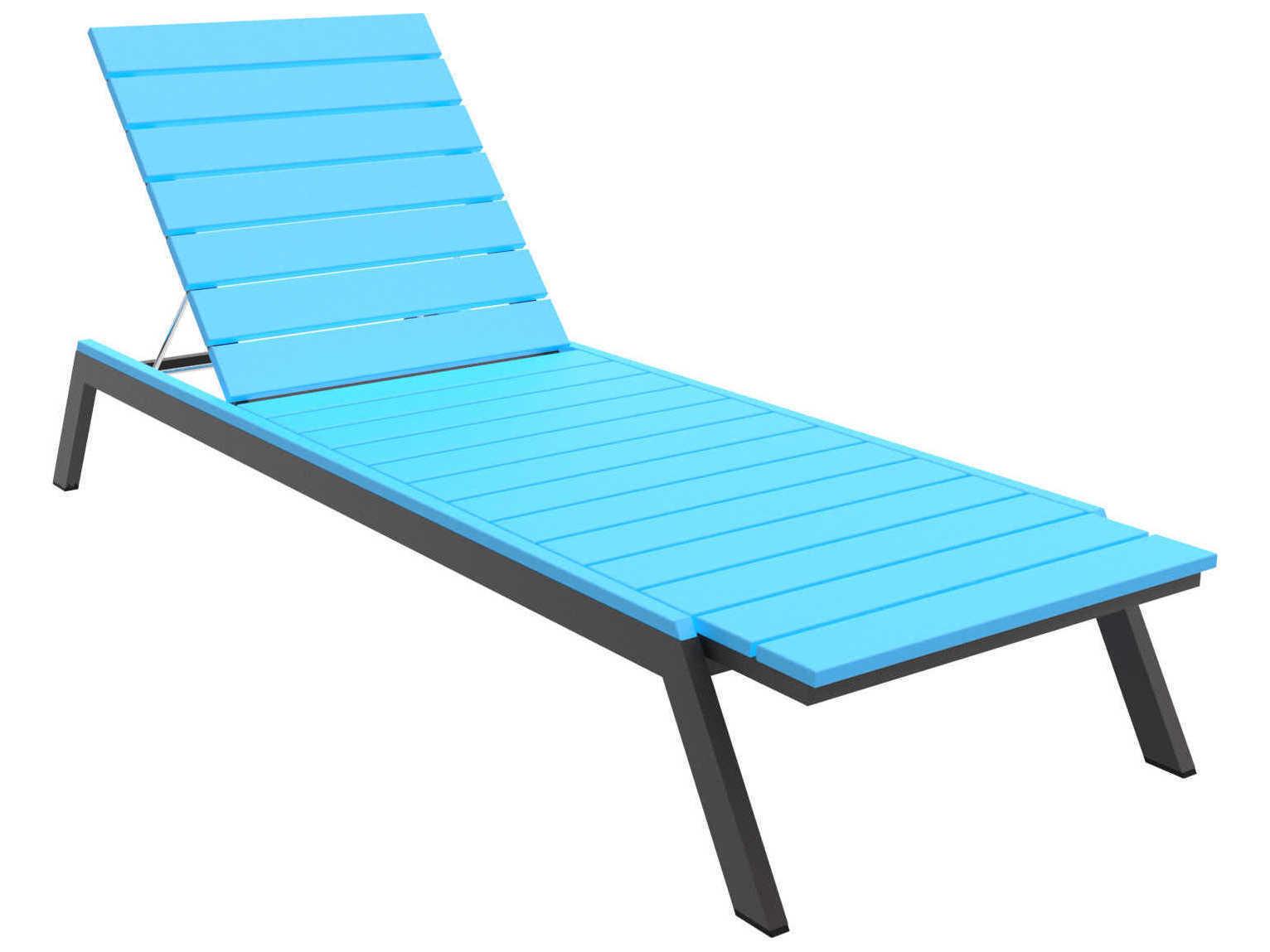 Seaside Casual Mad Aluminum Recycled Plastic Outdoor Patio Chaise Lounge