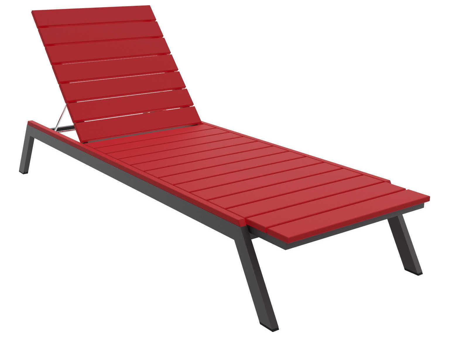 Seaside Casual Mad Aluminum Recycled Plastic Outdoor Patio Chaise Lounge