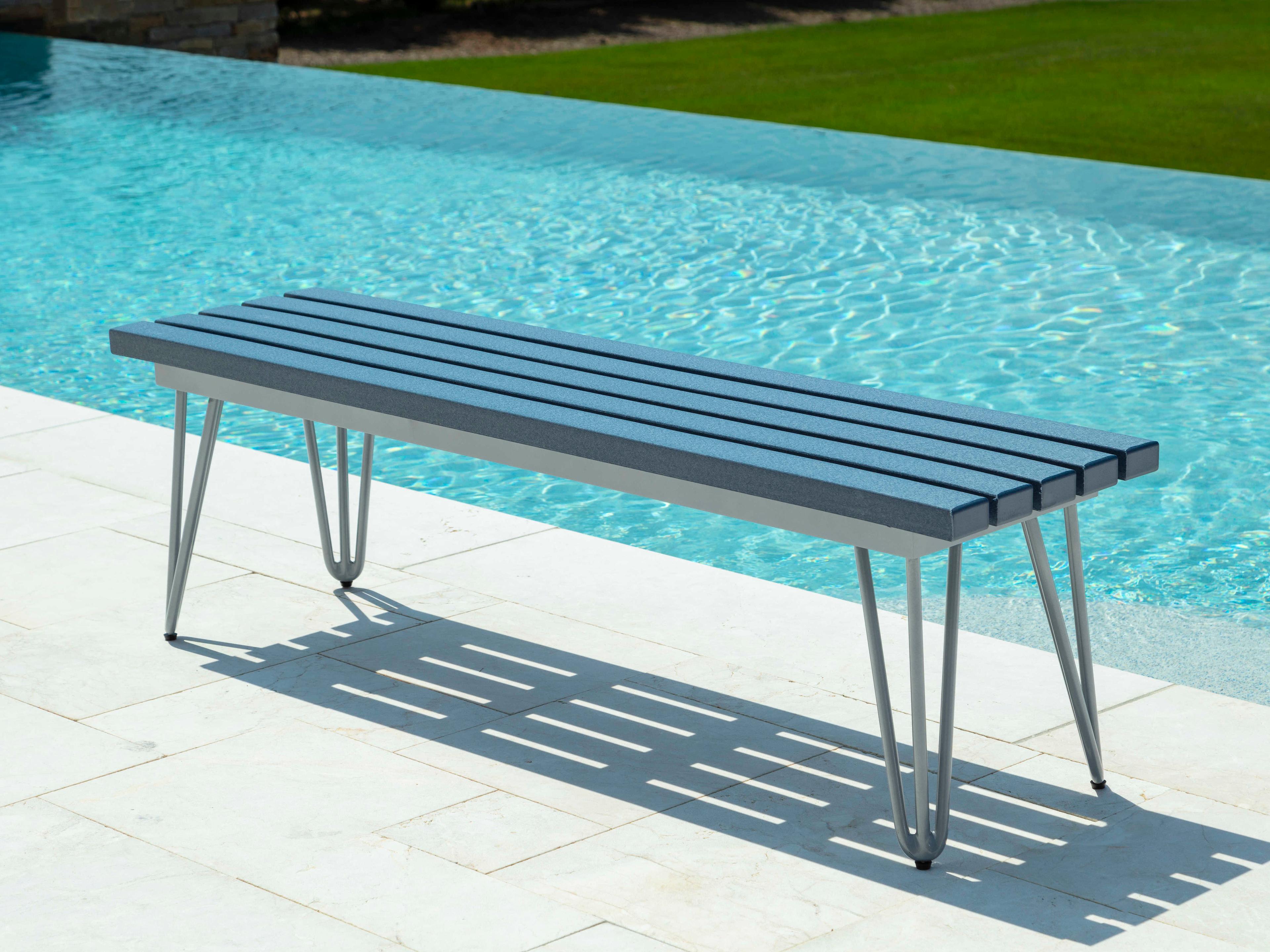 Seaside Casual Hip Aluminum Outdoor Bench