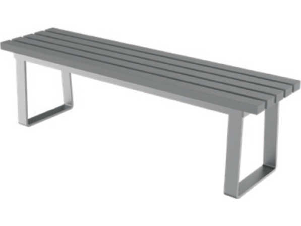 Seaside Casual Hip Aluminum Anchor Outdoor Patio Bench
