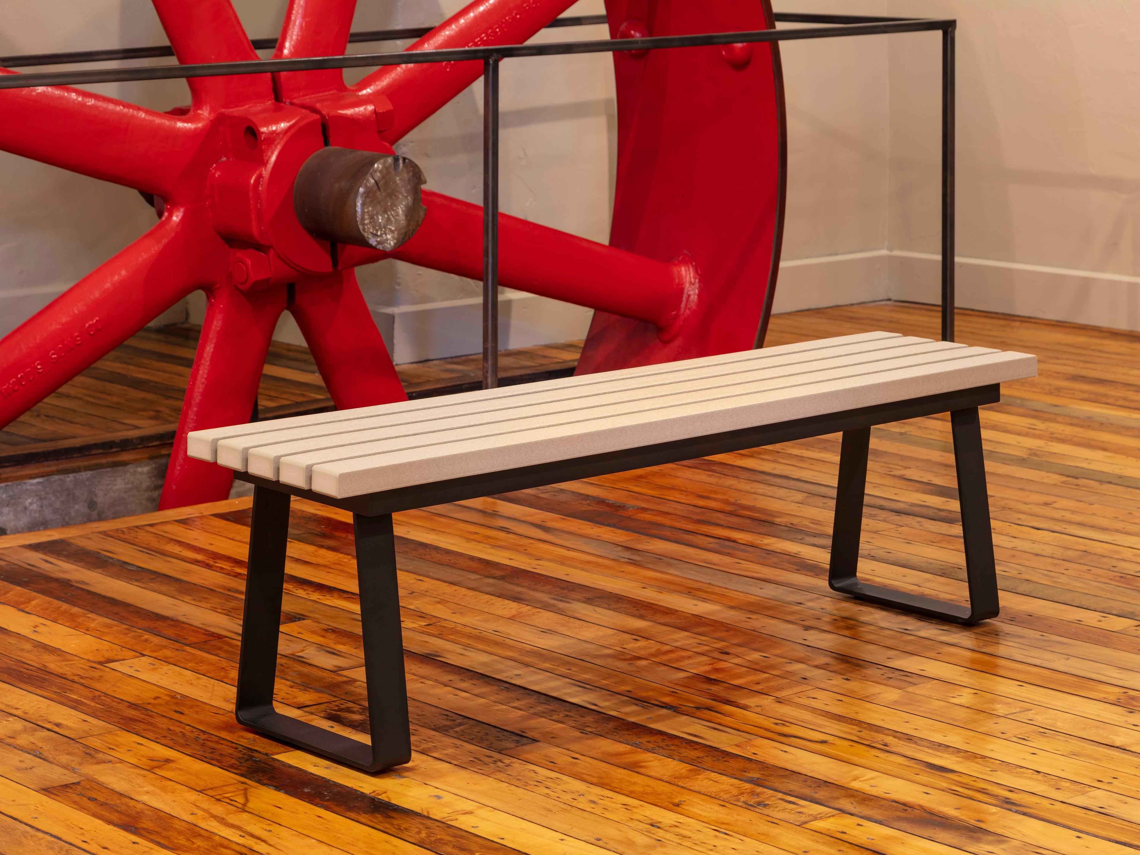 Seaside Casual Hip Aluminum Anchor Outdoor Patio Bench