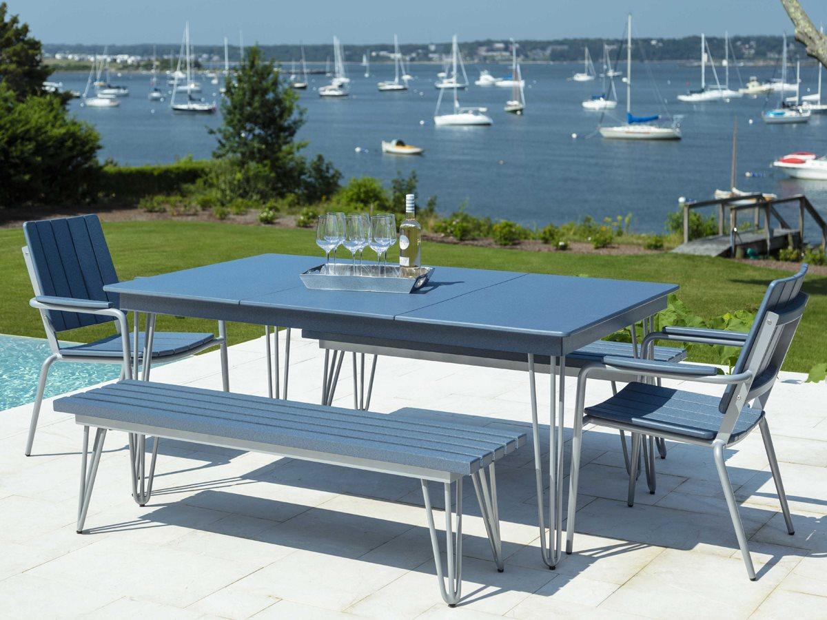 Seaside Casual Hip Aluminum Outdoor Dining Set