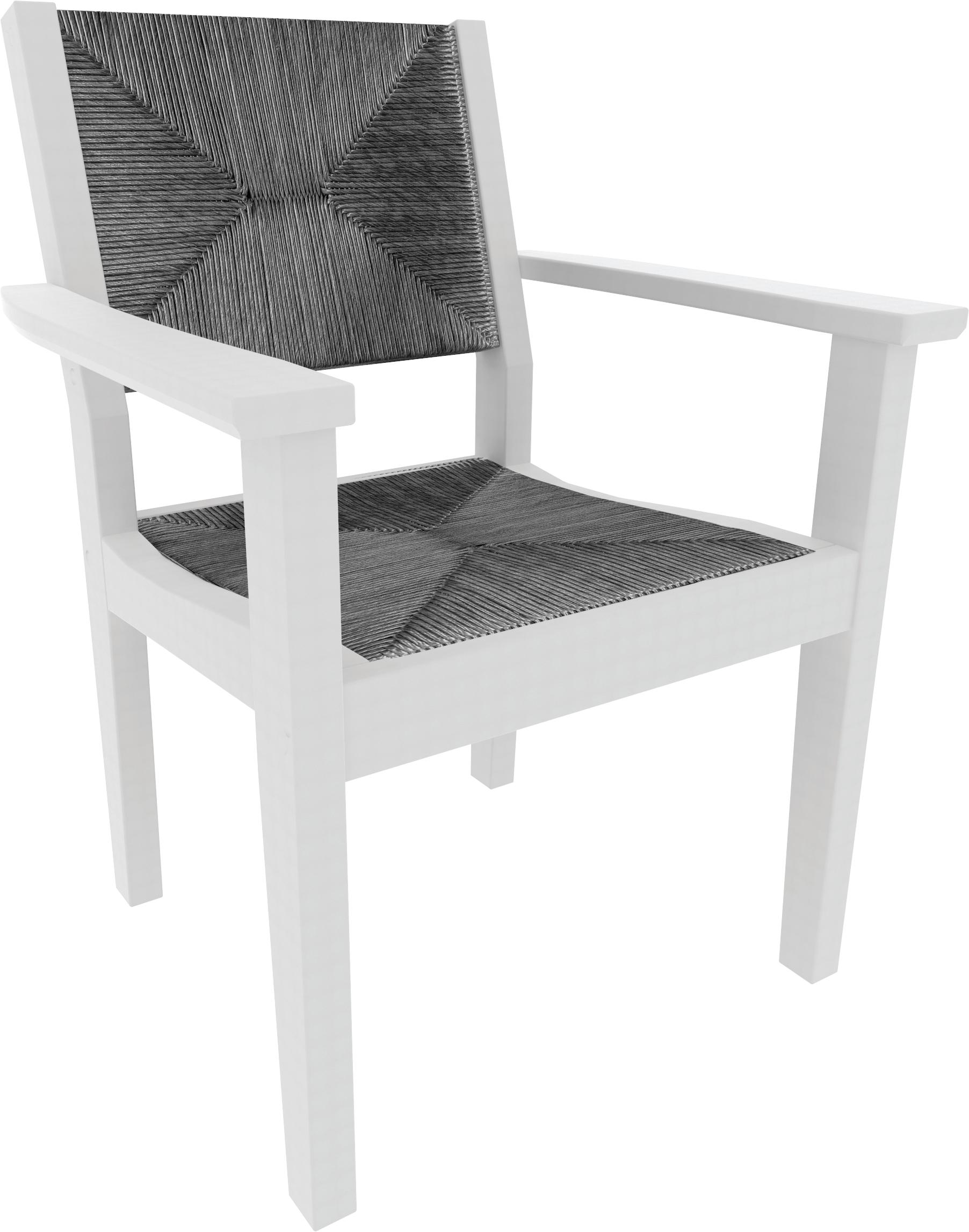Seaside Casual Greenwich Recycled Plastic Woven Outdoor Dining Arm Chair