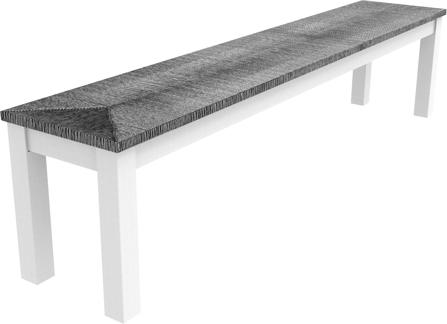 Seaside Casual Greenwich Recycled Plastic Woven Dining Patio Bench
