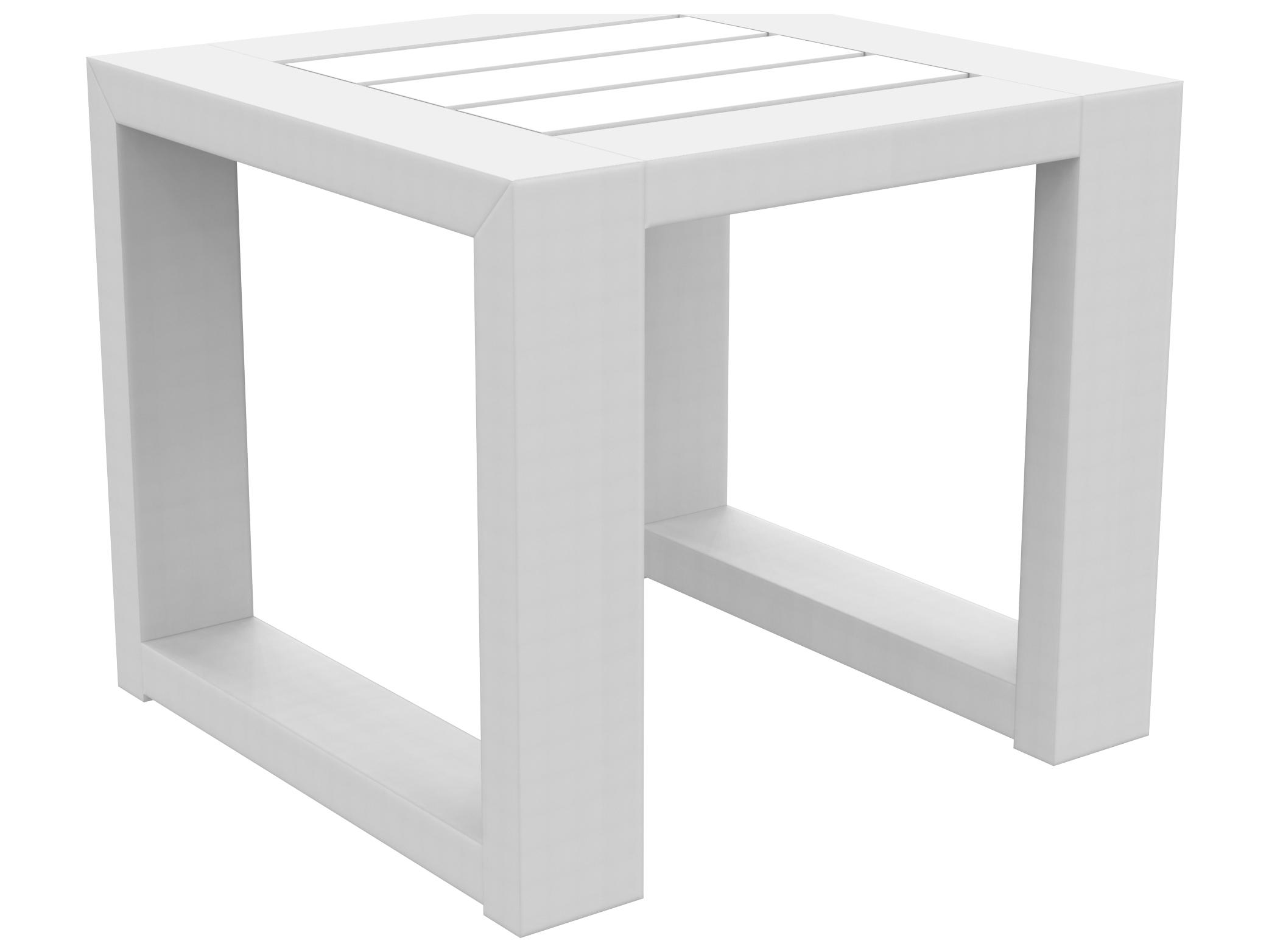 Seaside Casual Mia Recycled Plastic Rectangular Outdoor Patio End Table