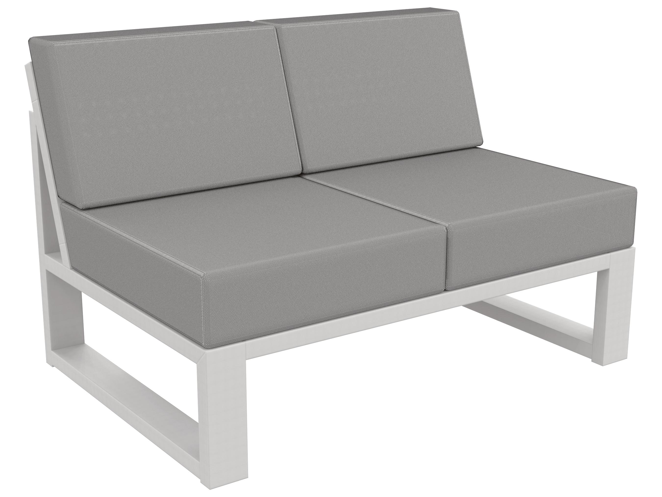 Seaside Casual Mia Recycled Plastic Modular Outdoor Patio Loveseat