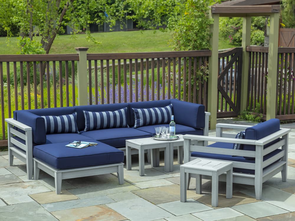 Seaside Casual Cambridge Recycled Plastic Cushion Outdoor Lounge Set