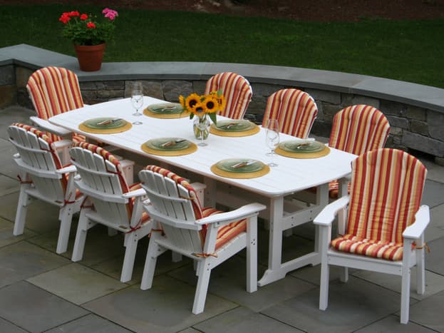 Seaside Casual Classic Adirondack Recycled Plastic Outdoor Dining Set