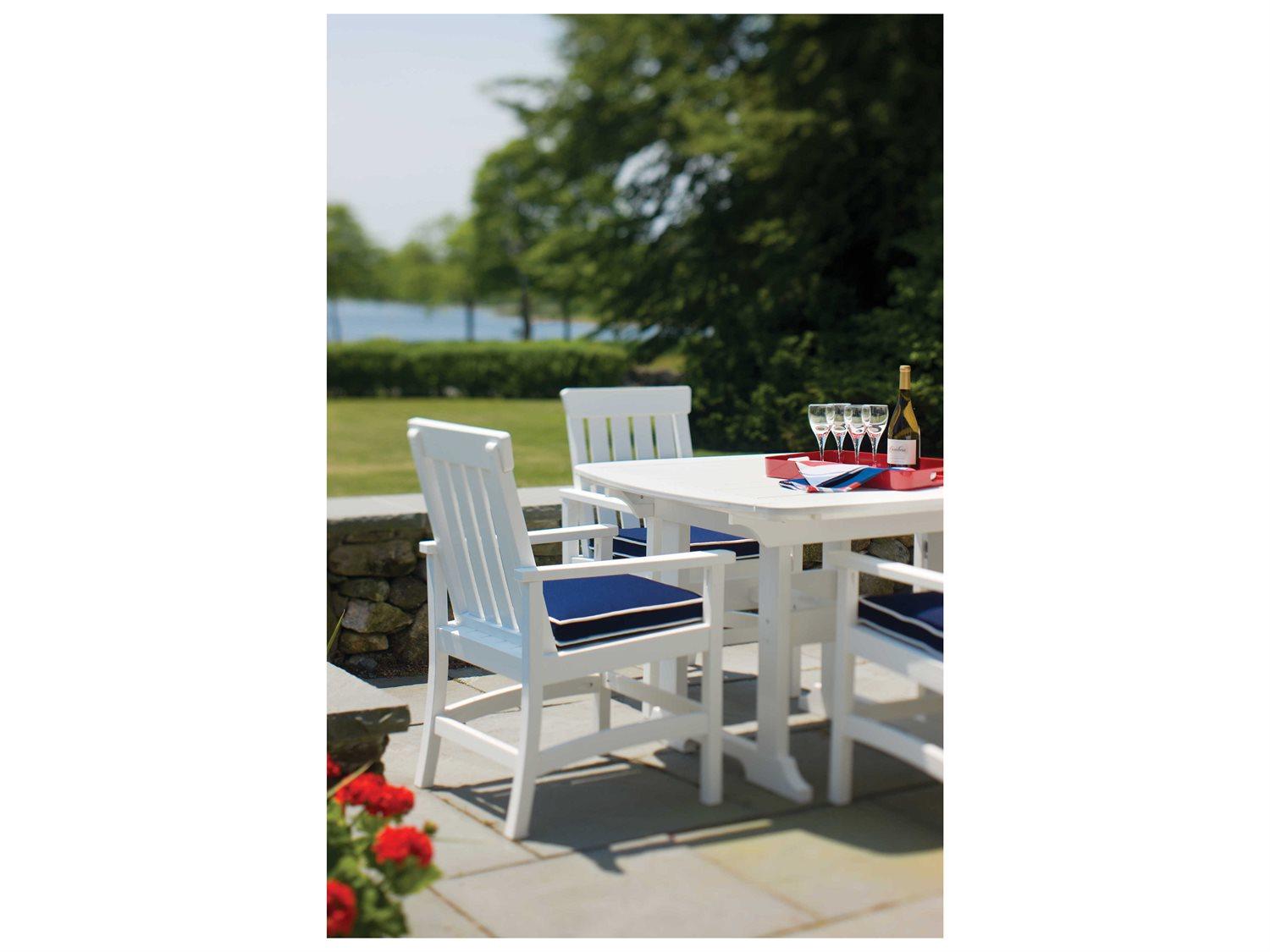 Seaside Casual Complementary Pieces Recycled Plastic Hampton Patio Dining Set