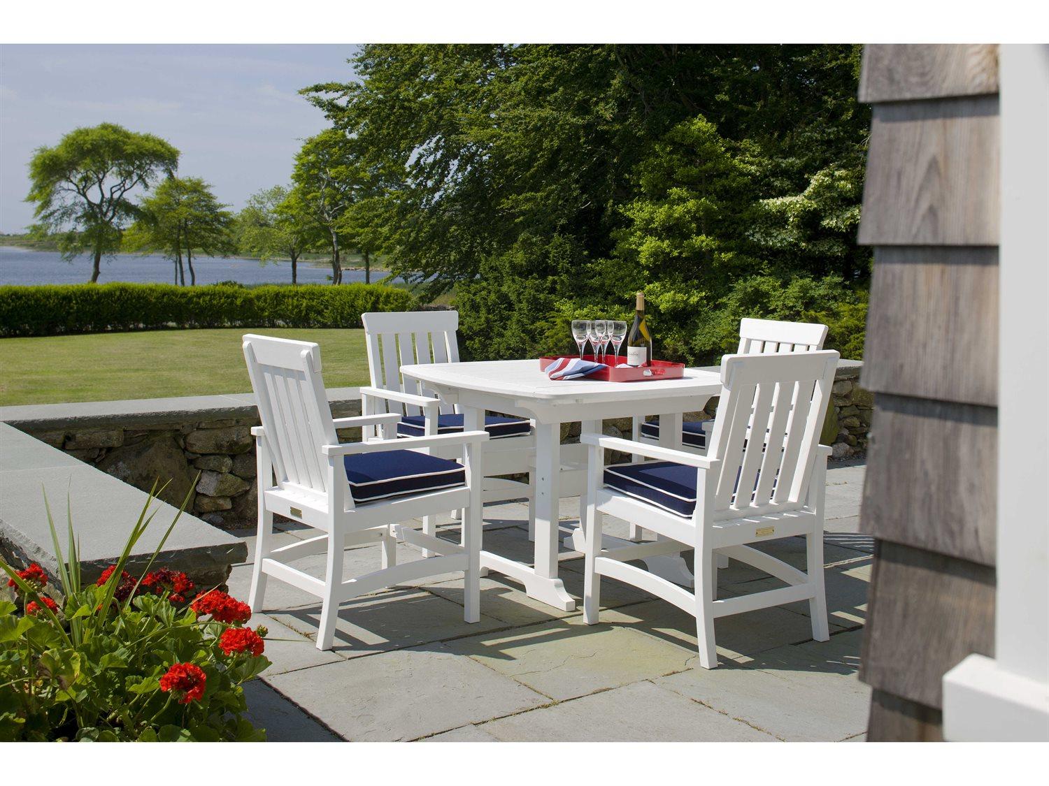 Seaside Casual Complementary Pieces Recycled Plastic Hampton Outdoor Dining Set