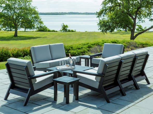 Seaside Casual Dex Recycled Plastic Cushion Outdoor Lounge Set