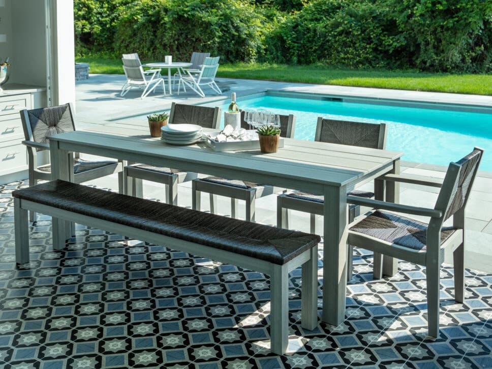 Seaside Casual Greenwich Recycled Plastic Patio Dining Set