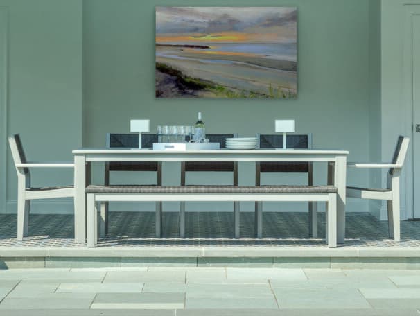 Seaside Casual Greenwich Recycled Plastic Outdoor Patio Dining Set