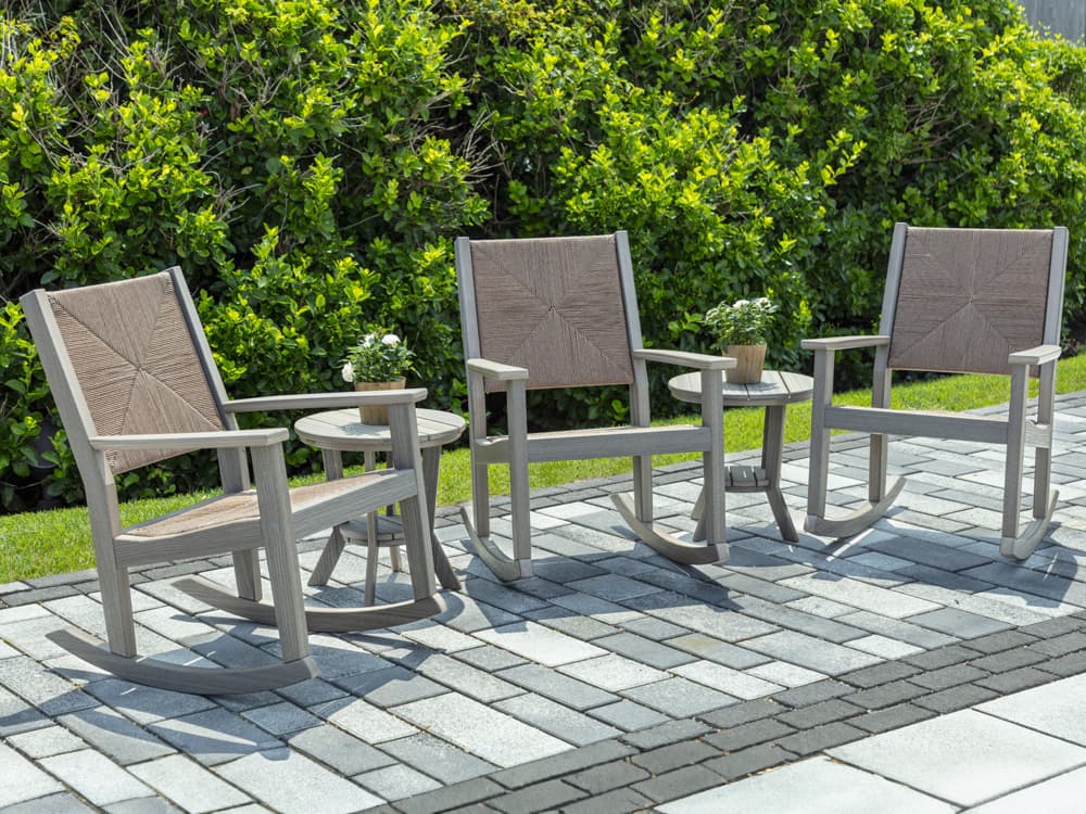 Seaside Casual Greenwich Recycled Plastic Wicker Patio Lounge Set