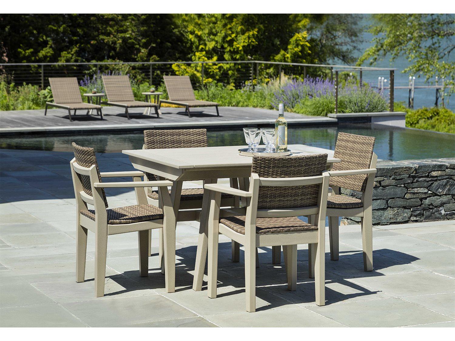 Seaside Casual Mad Recycled Plastic Outdoor Patio Dining Set