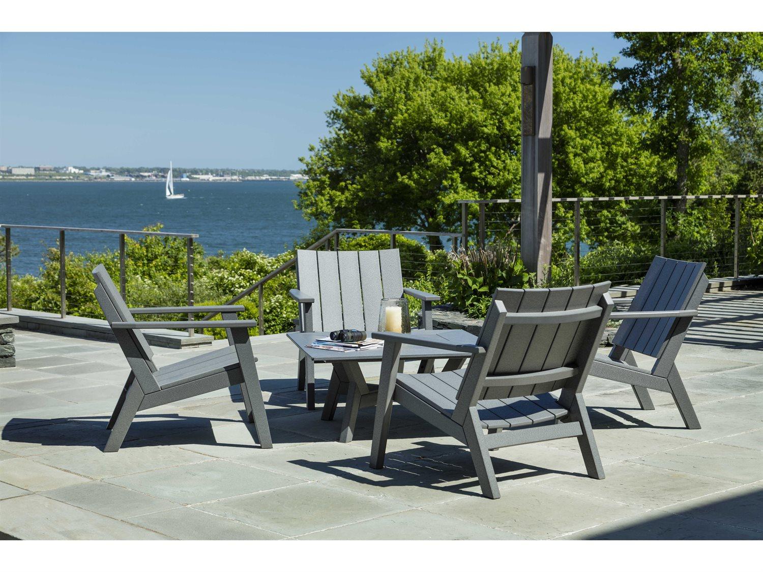 Seaside Casual Mad Recycled Plastic Patio Lounge Set