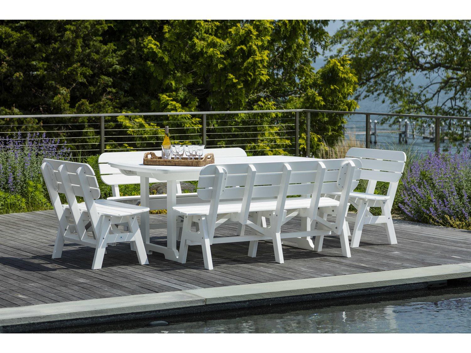 Seaside Casual Portsmouth Recycled Plastic Outdoor Patio Dining Set