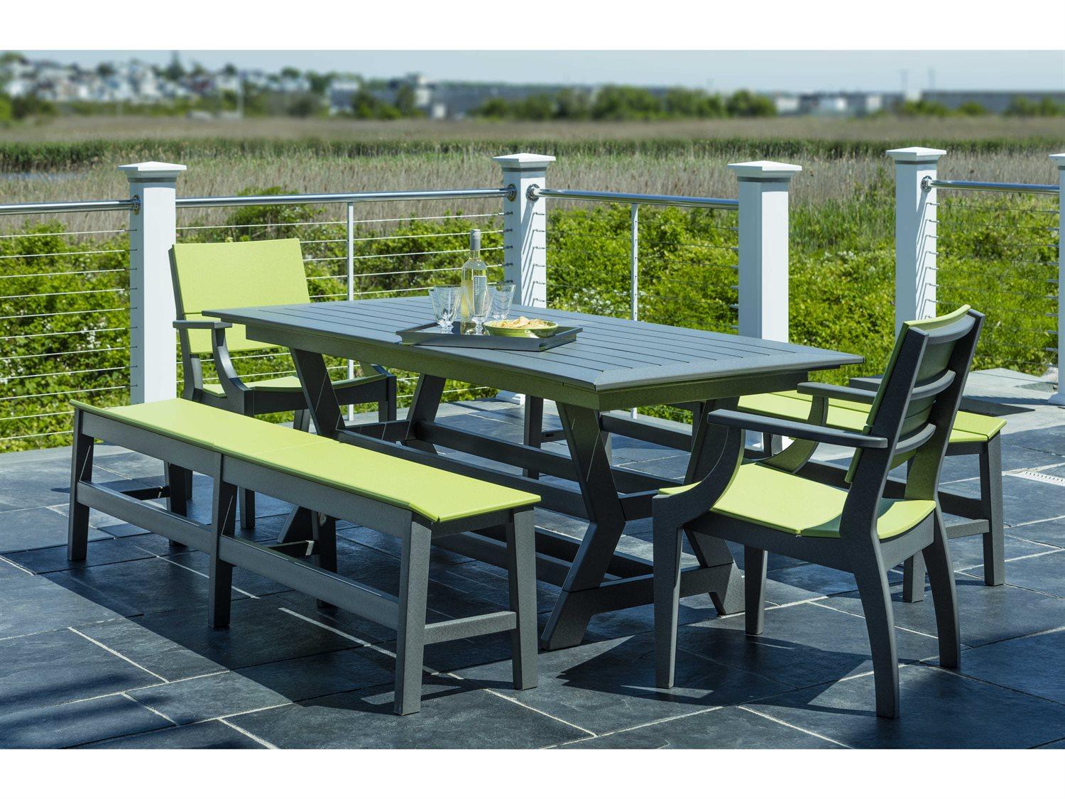 Seaside Casual Sym Recycled Plastic Patio Dining Set