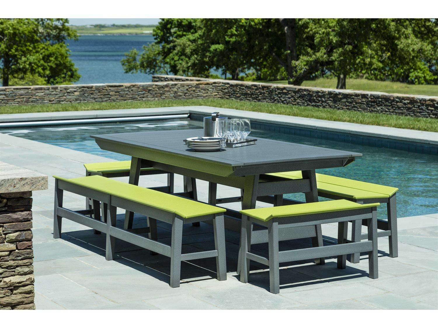 Seaside Casual Sym Recycled Plastic Outdoor Patio Dining Set