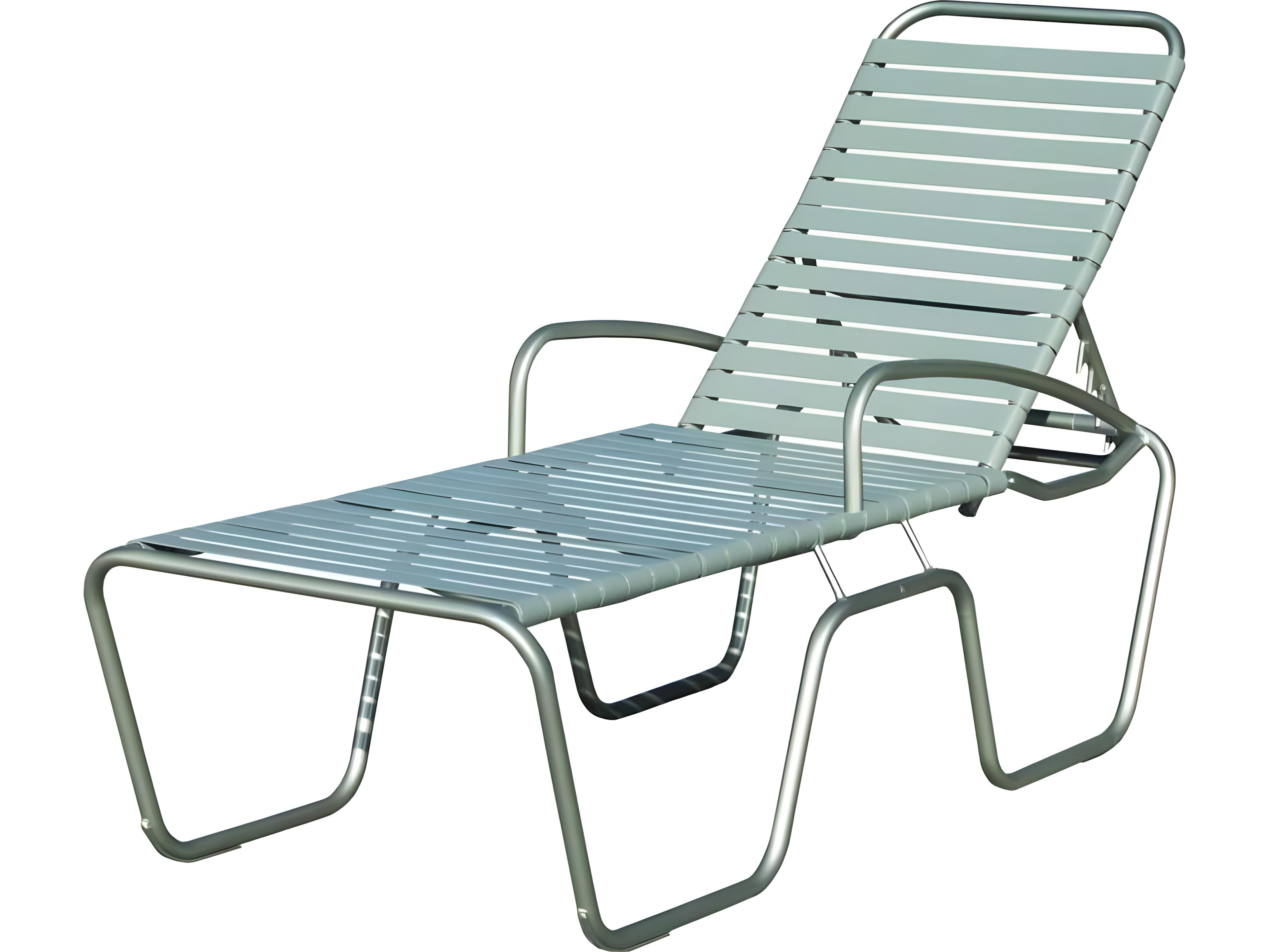Suncoast Sanibel Strap Aluminum Arm Adjustable Outdoor Chaise Lounge