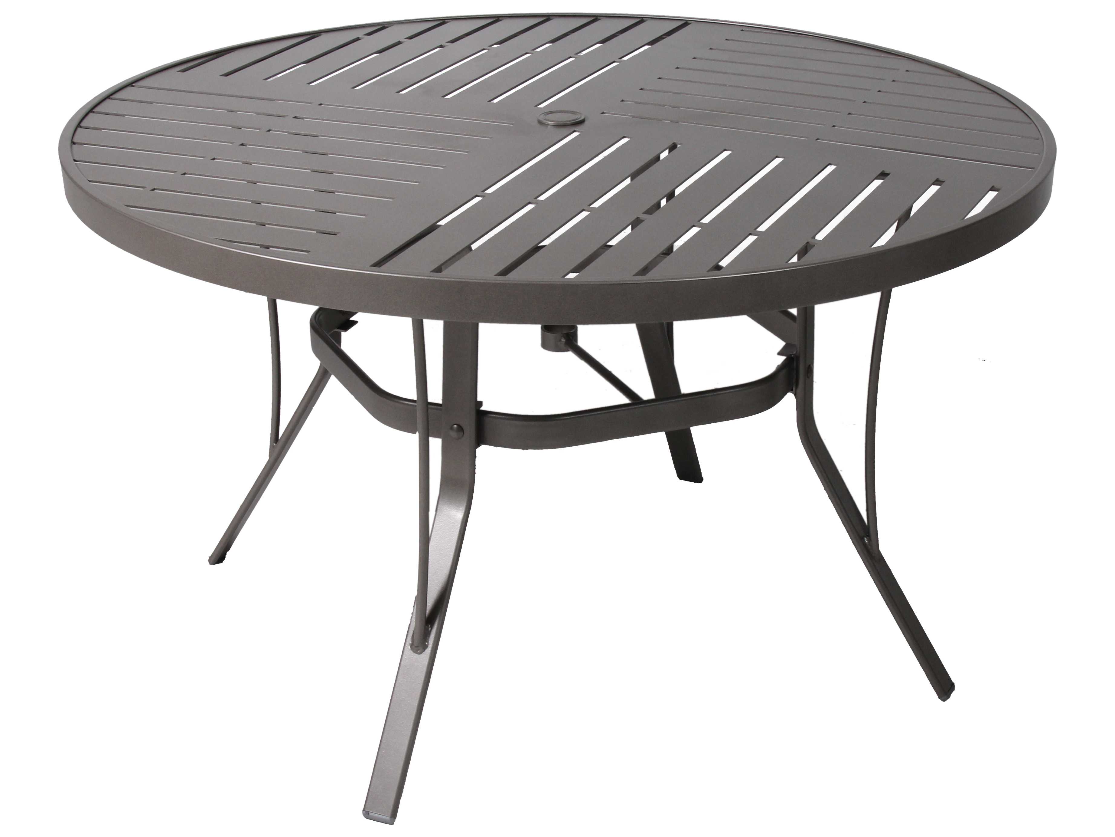 Suncoast Slat Aluminum Round Outdoor Patio Dining Table