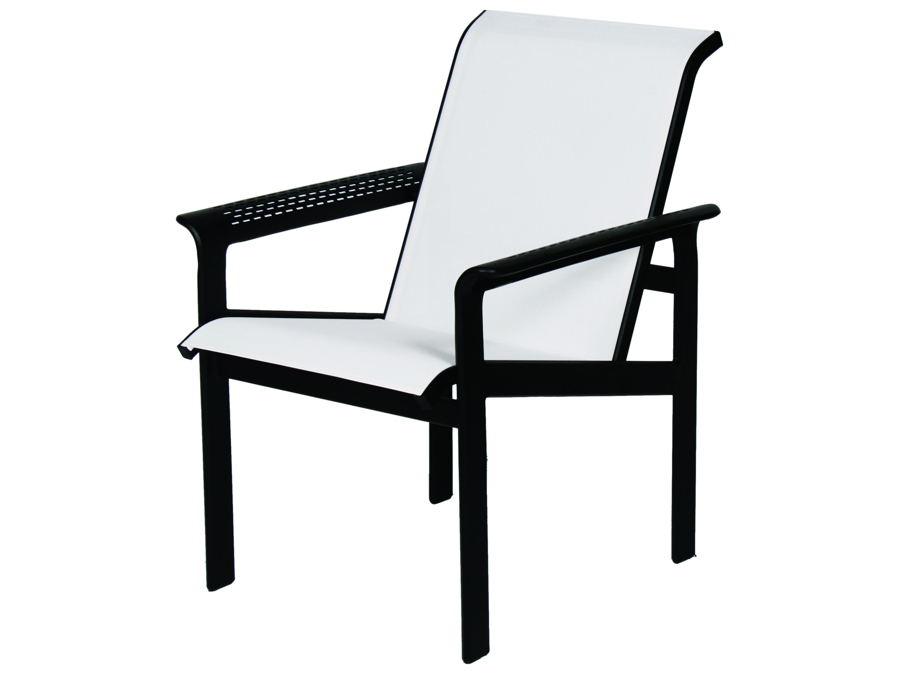 Suncoast South Beach Sling Aluminum Arm Outdoor Patio Dining Chair
