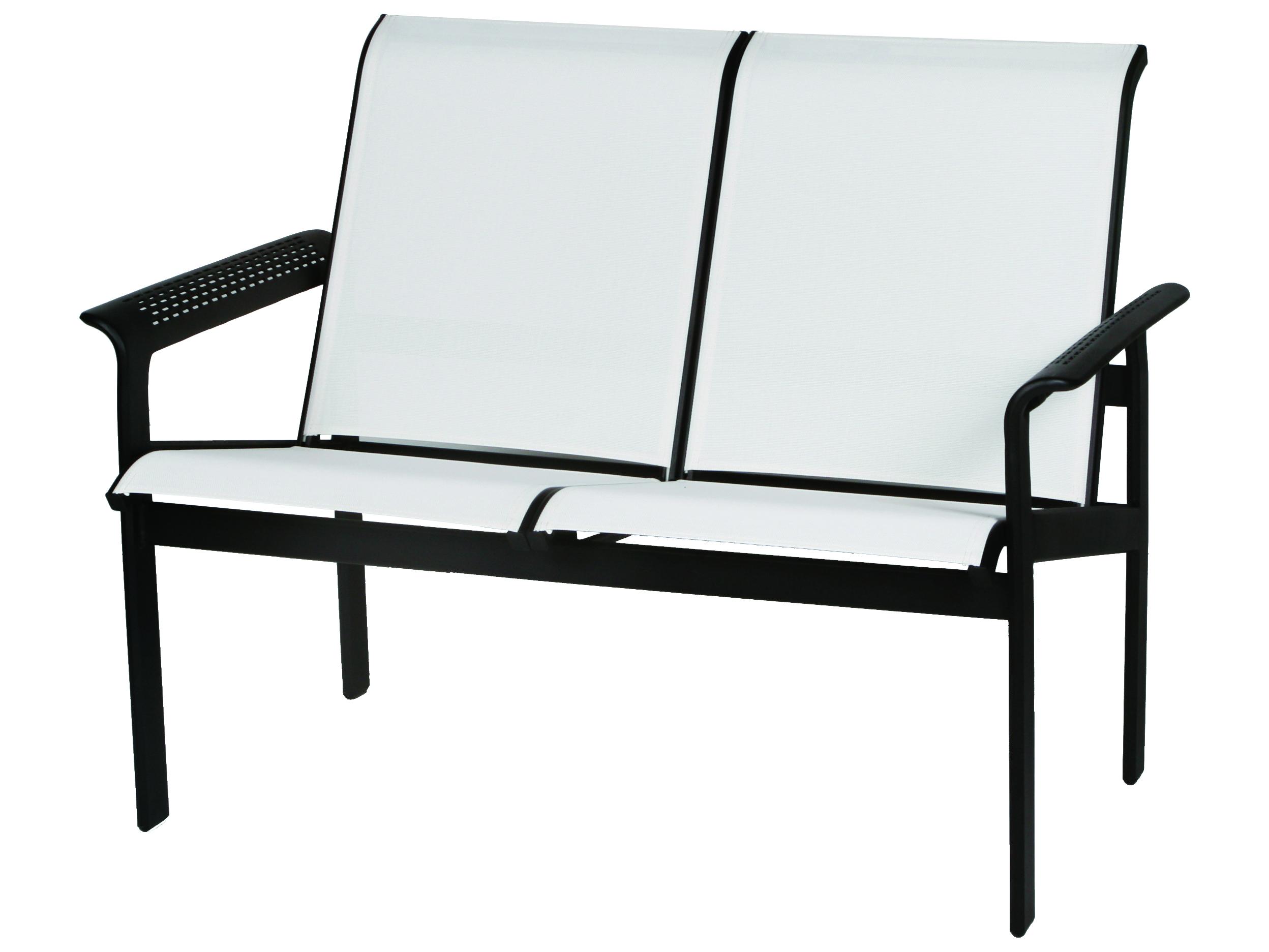 Suncoast South Beach Sling Aluminum Arm Outdoor Loveseat