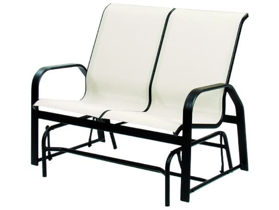 Suncoast Maya Sling Aluminum Glider Outdoor Patio Loveseat
