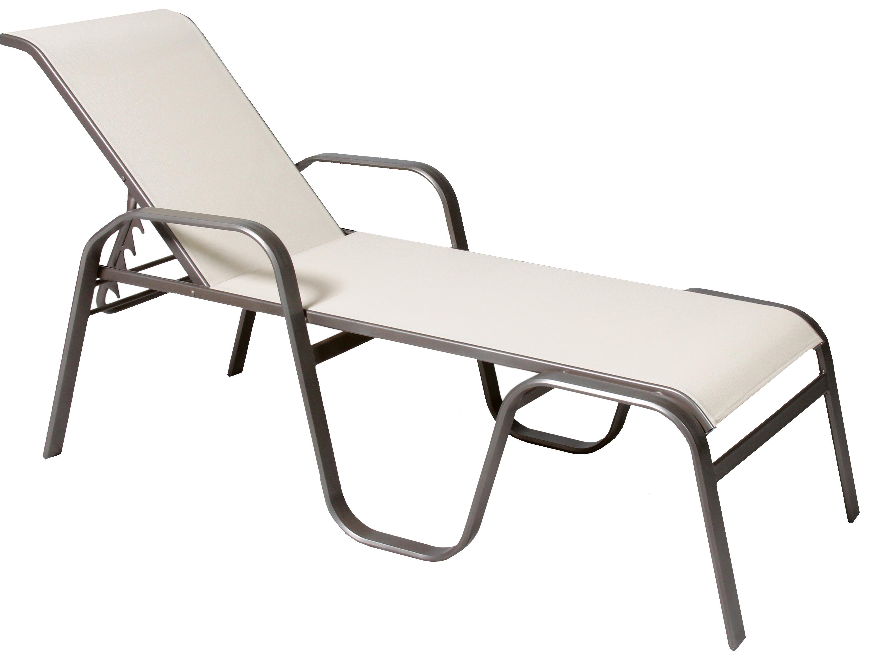 Suncoast Maya Sling Aluminum Stackable Patio Chaise Lounge