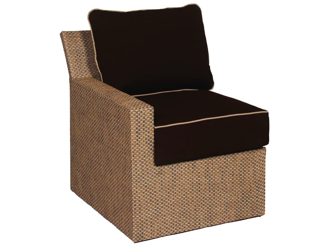 Suncoast Summer Aluminum Wicker Right Arm Outdoor Lounge Chair