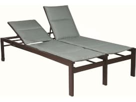 Suncoast Vectra Bold Sling Aluminum Double Patio Chaise Lounge