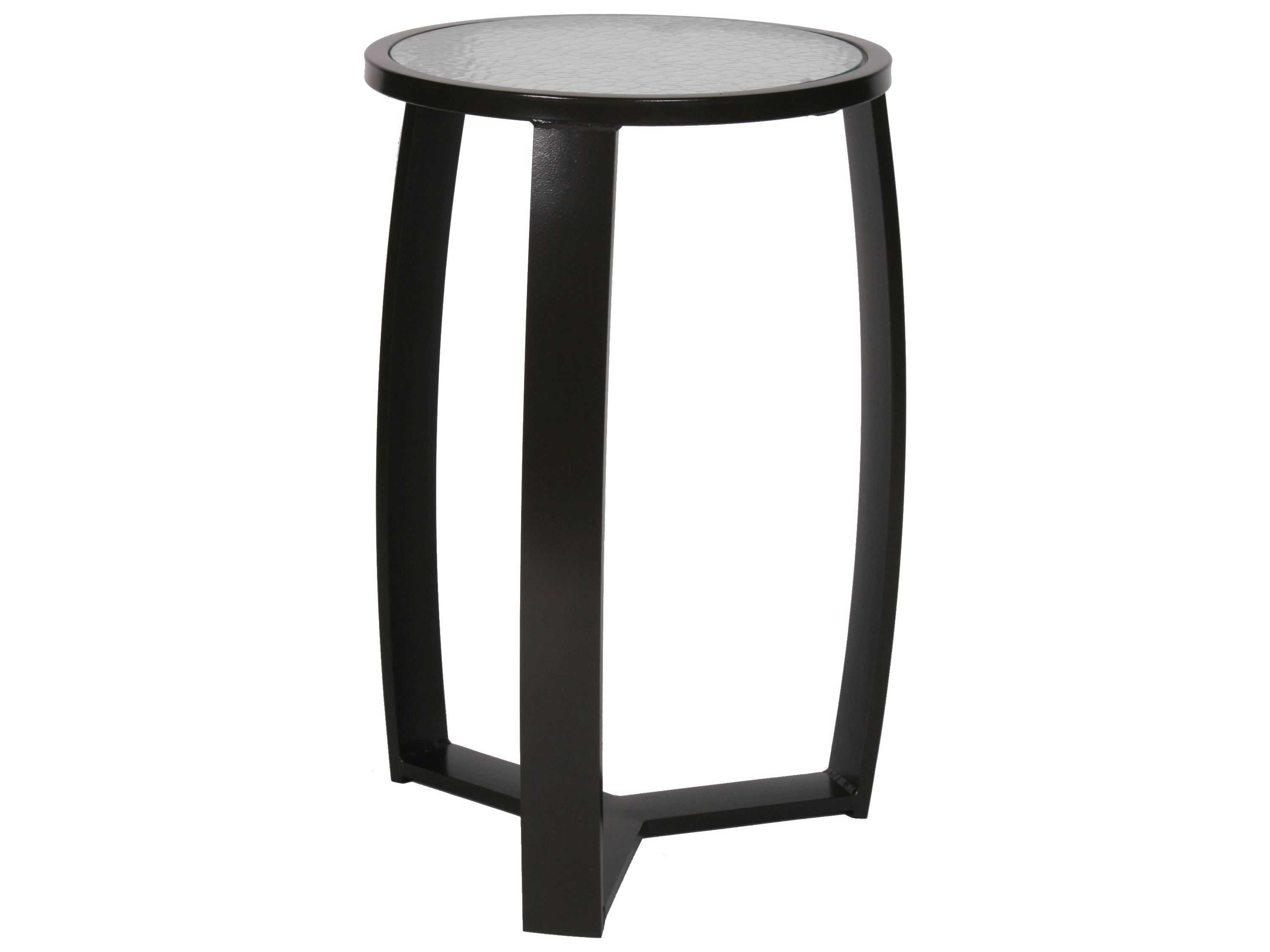 Suncoast Pinnacle Aluminum Round Glass Patio End Table