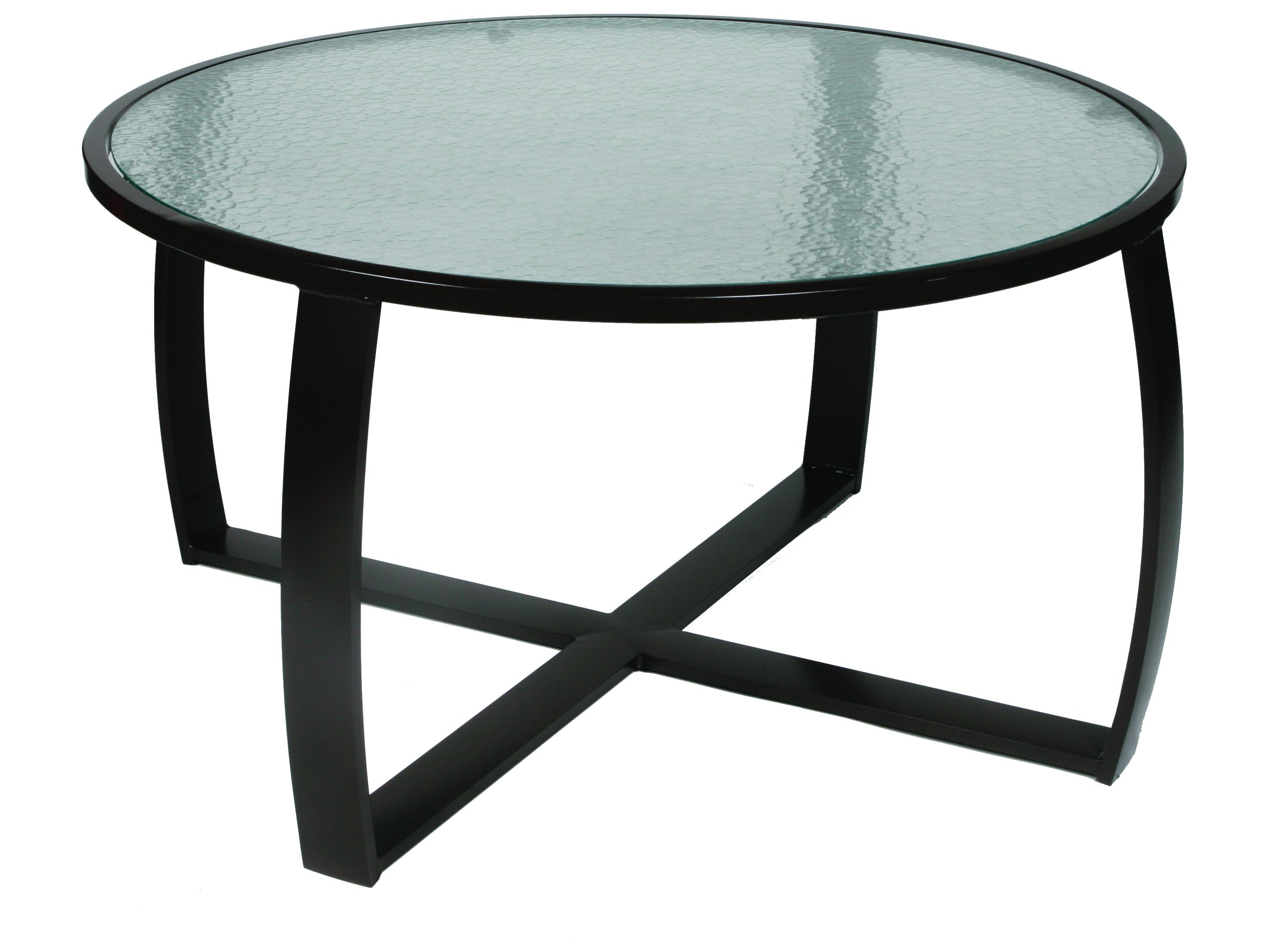 Suncoast Pinnacle Aluminum Round Glass Patio Coffee Table