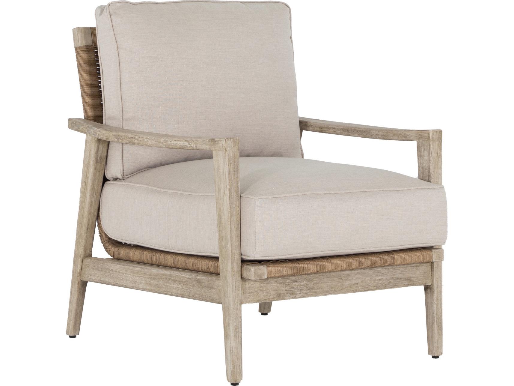 Summer Classics Pointe Lounge Chair in Oyster Teak/Natural