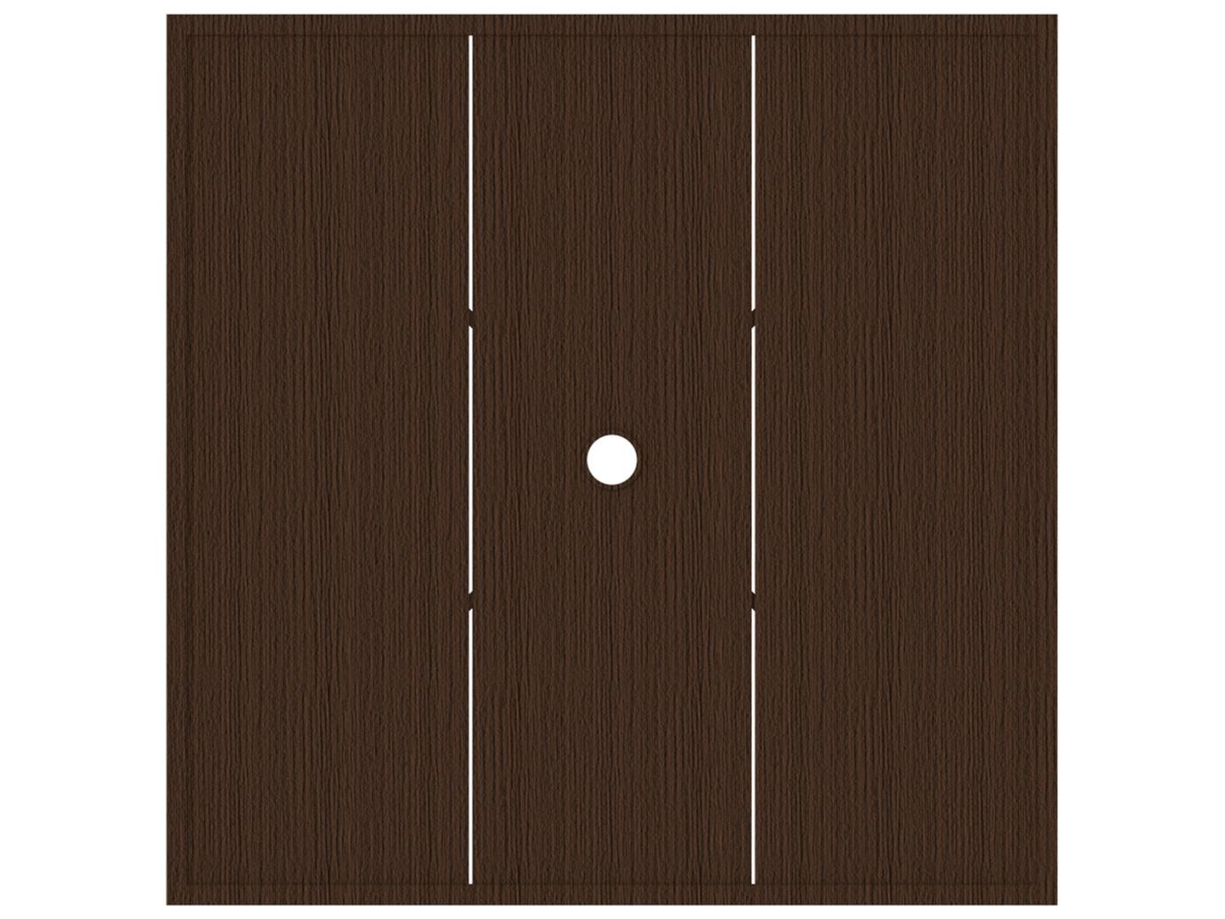 Summer Classics Wrought Aluminum Square Table Top with Umbrella Hole