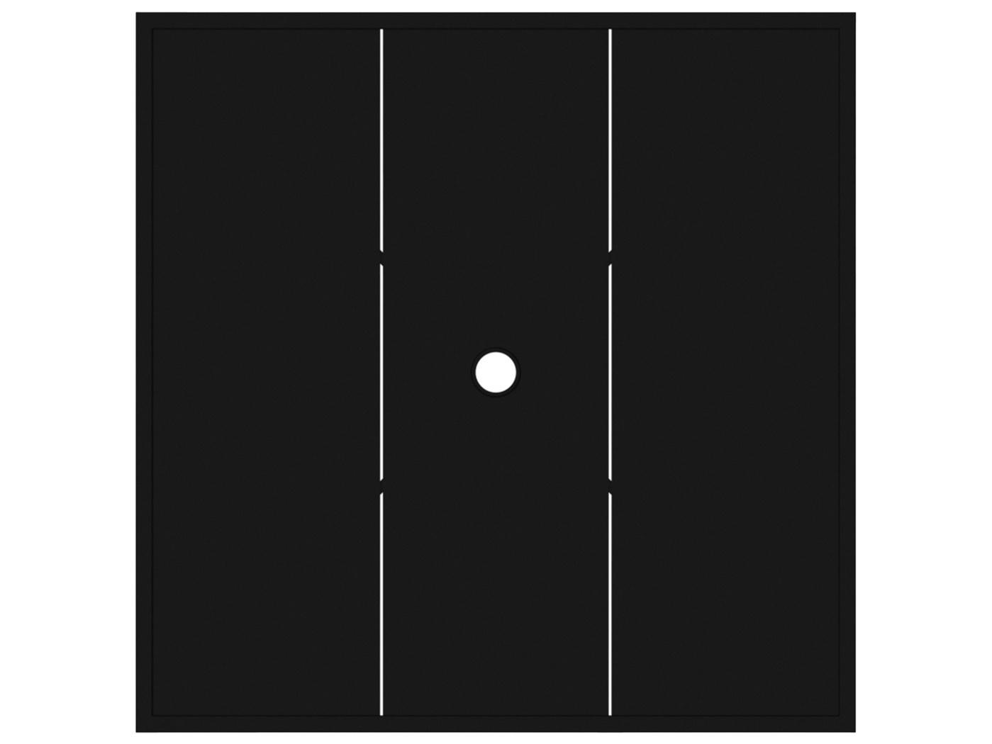 Summer Classics Wrought Aluminum Square Table Top with Umbrella Hole