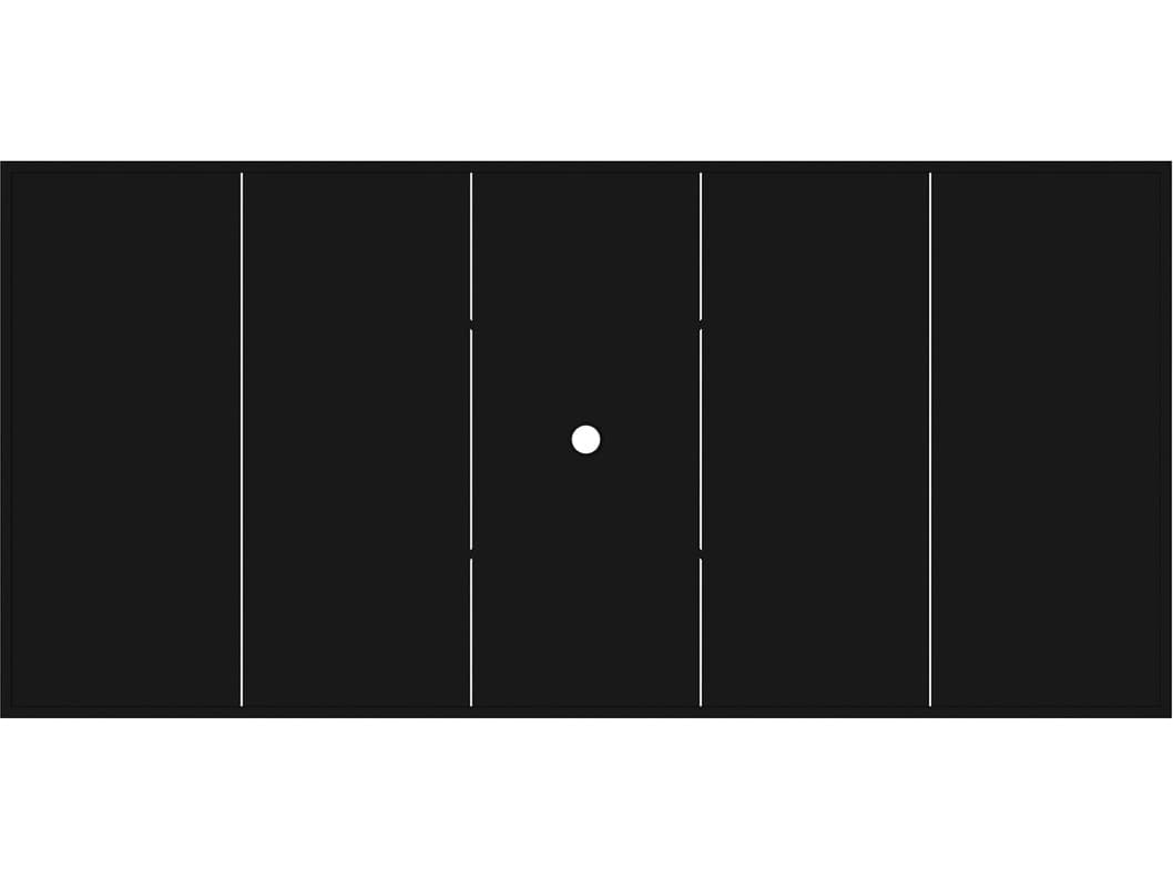 Summer Classics Wrought Aluminum Rectangular with Umbrella Hole