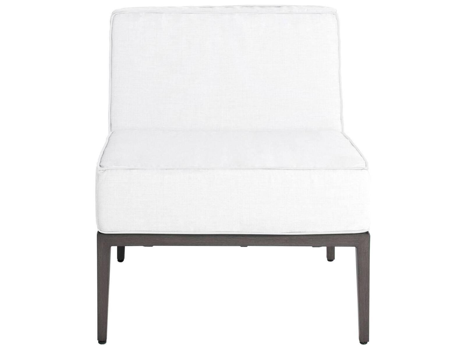 Summer Classics Santa Barbara Aluminum Slate Grey Slipper Modular Outdoor Lounge Chair