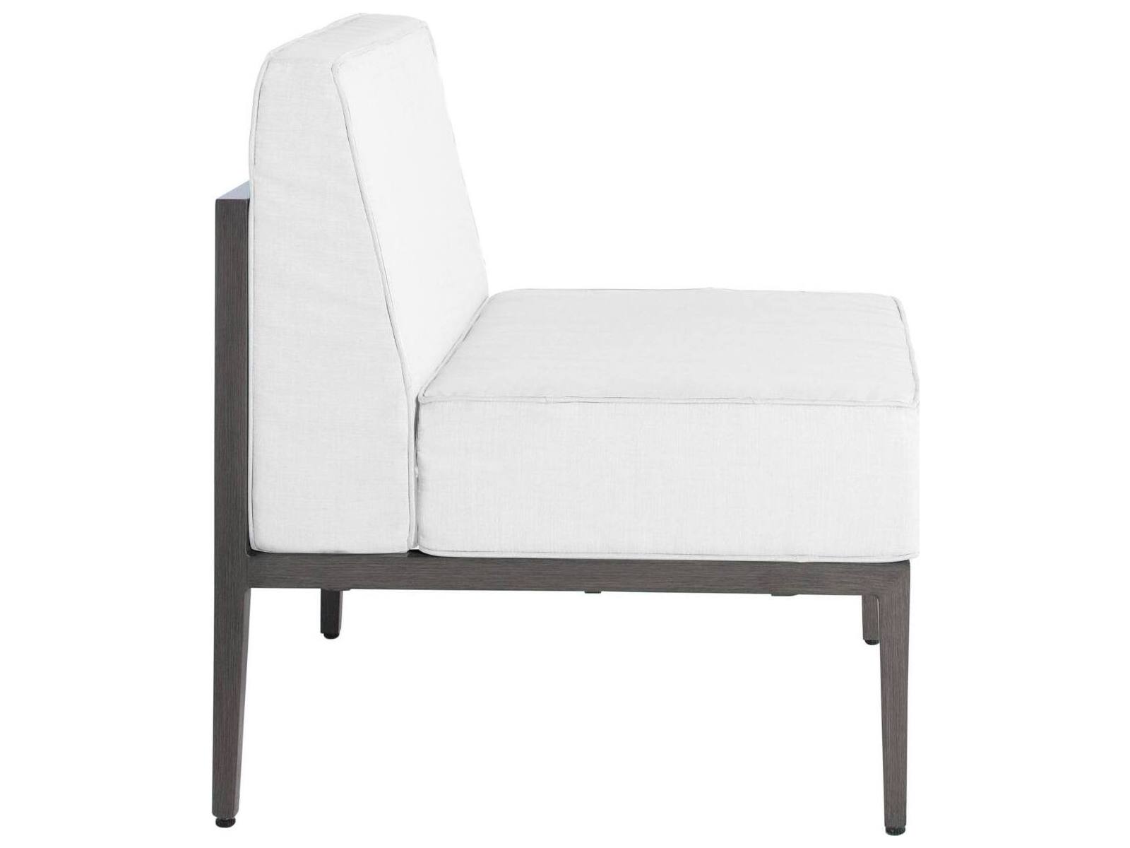 Summer Classics Santa Barbara Aluminum Slate Grey Slipper Modular Outdoor Lounge Chair