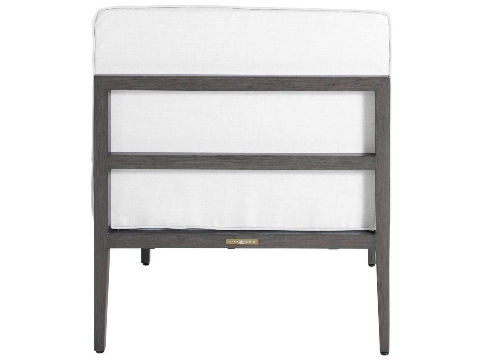 Summer Classics Santa Barbara Aluminum Slate Grey Slipper Modular Outdoor Lounge Chair