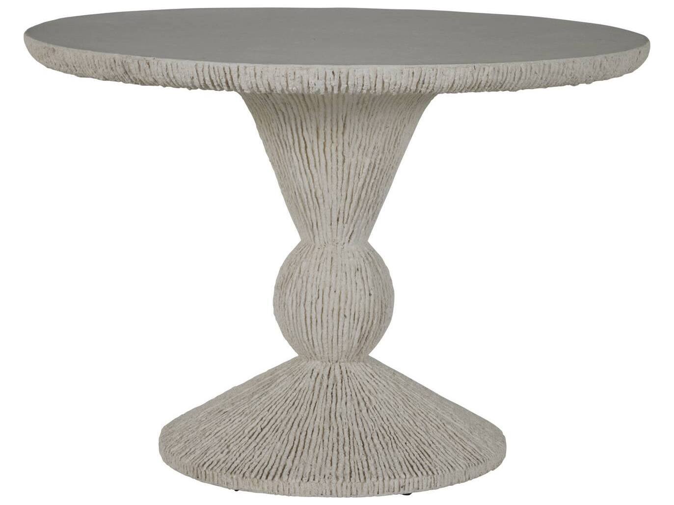 Summer Classics Montello Cast Stone Natural Round Outdoor Patio Dining Table