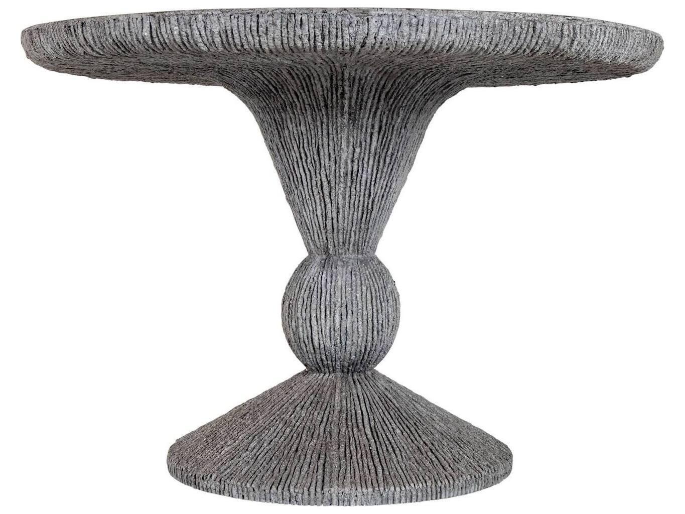 Summer Classics Montello Cast Stone Natural Round Outdoor Patio Dining Table